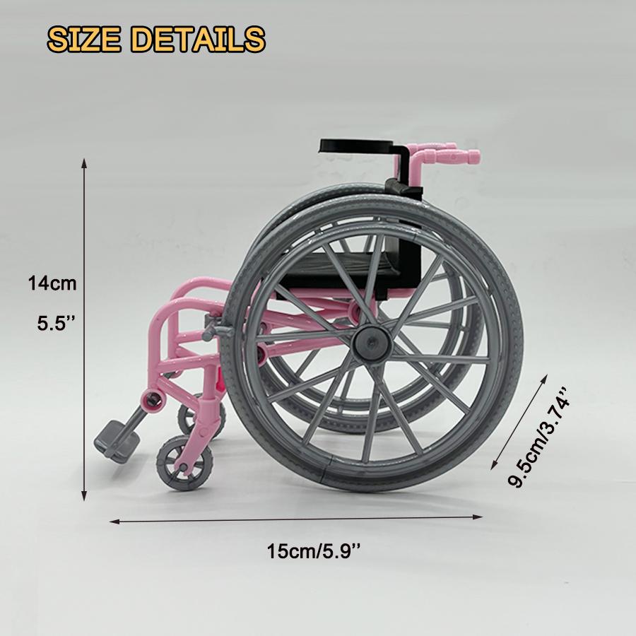 

Movable Lifelike Wheelchair Girl/ken Dolls Cute Dollhouse Mini Item Doll Accessories Toys Children Random Color for Kid Friendly Entertaining Fun Play