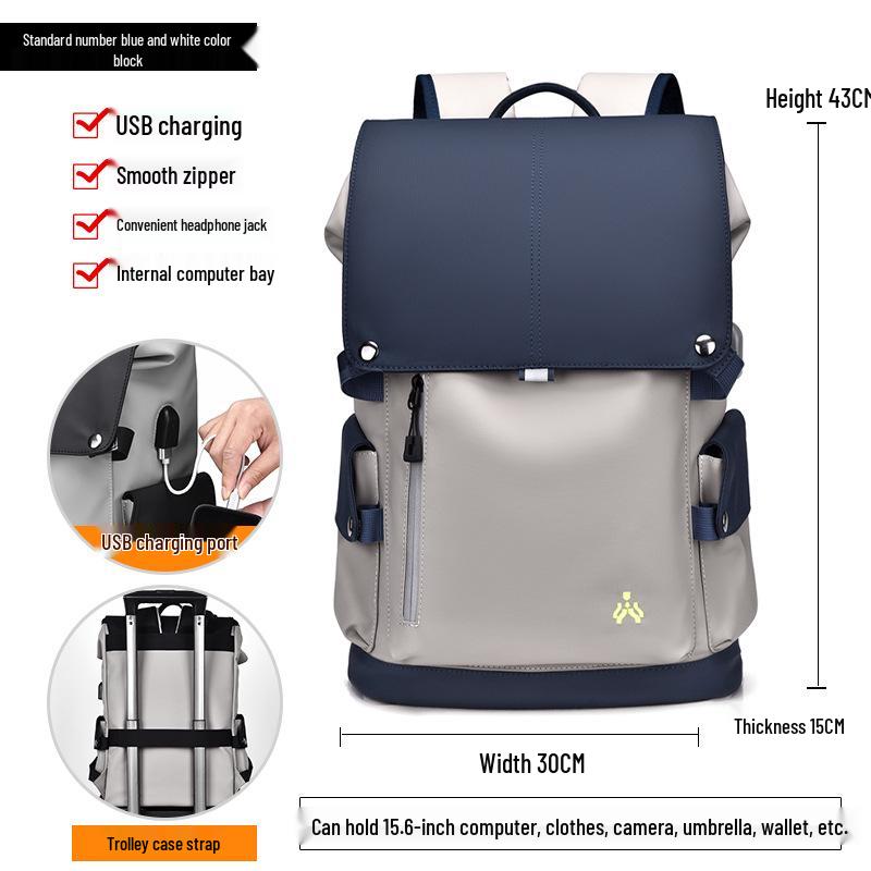 Men's Large Capacity Travel & Laptop Backpack - Casual College & Commuting School Bag