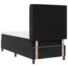 LED Box Spring Bed with Mattress Black 100 X 200 Cm Velvet
