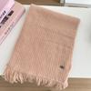 Wool Scarf for Women Knitted Yarn Solid Color Shawl for Couples Fashionable Tassel Scarf for Men