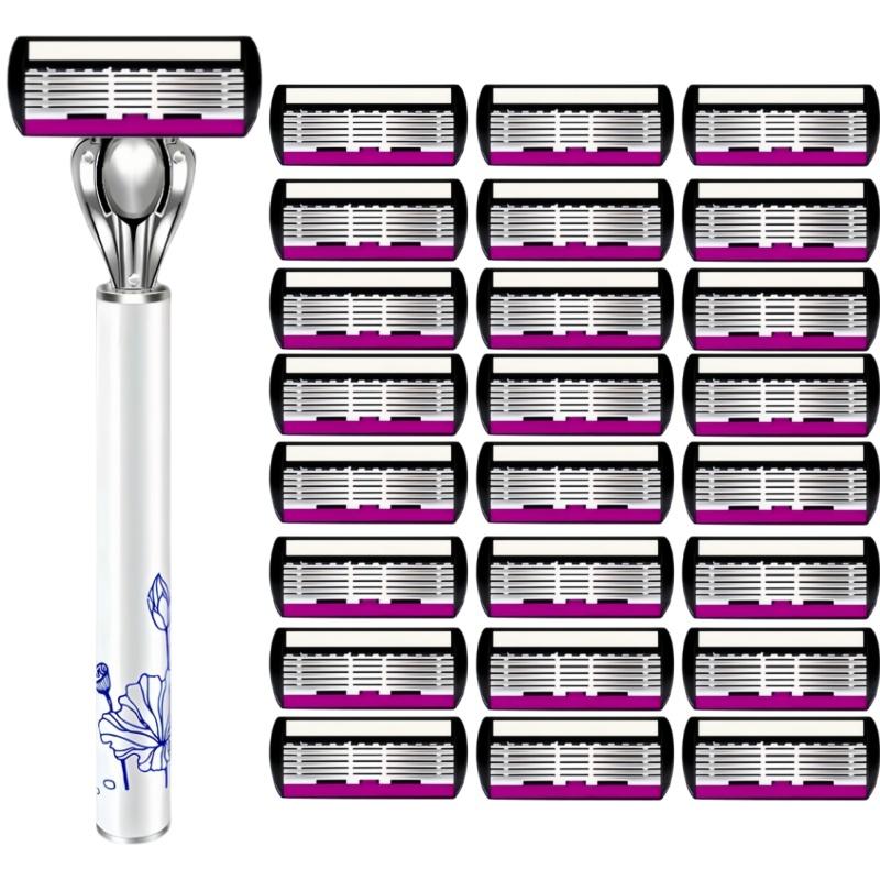 6-layer Razor Blade, Men's Stainless Steel Blade, Classic Water Washed Razor, Sharp Blade for Clean Shaving