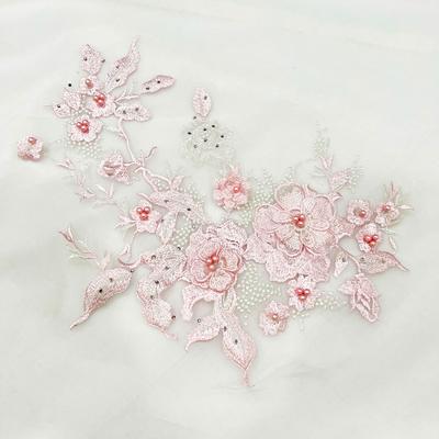 3D Flowers 3D Embroidered Patches Flower Lace Mesh Lace Sewing On Patches Multi-functional Colorful Sequined