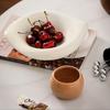European Ceramic Fruit Bowl Delicate Drain Fruit Basket Household Irregular Candy Snacks Sundries Storage Tray Dried Fruit Box