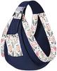 Carregador de Bebê tipo Wrap, Carregador de Bebê Recém-nascido Respirável, Sling de Bebê 6D de Malha Ajustável com Alças de Ombro Espessadas e Bolsa de Armazenamento