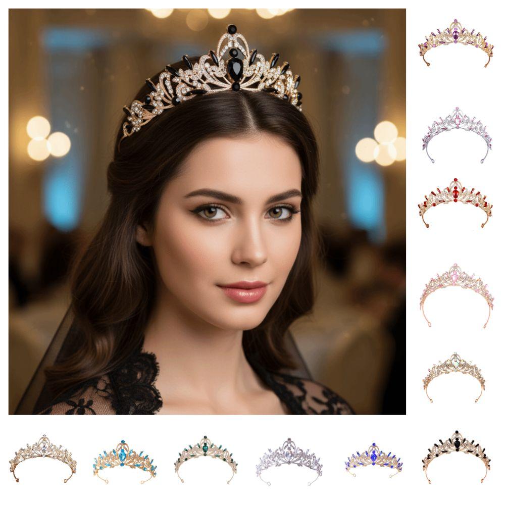 Crystal Queen Princess Crown Baroque Diadem Headwear Headband Bride Tiaras  Wedding Party