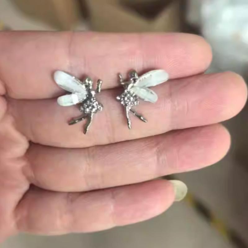 

Модные серьги-гвоздики с милыми цветочными крыльями эльфа для женщин и девочек, дизайнерские изысканные серьги с цирконием и феей, ювелирные изделия серебряный