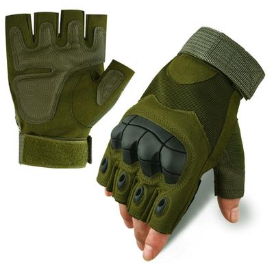 Tactical Gloves Men's Soft Shell Protective Non-slip and Wear-resistant Outdoor Sports Riding Military Fan Training Half-finger Gloves