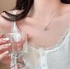 S925 Sterling Silver Heart Bow Necklace for Women - Luxury 2024 Pink Diamond Clavicle Pendant