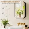Bathroom Mirror Cabinet Bathroom Cabinet With Mirror Adjustable Shelf 40 2 X 10 2 X 50 9 Cm Black