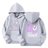 Girl Group Printed Long Sleeve Hoodie Sweatshirt for Girls Casual Everyday Wear