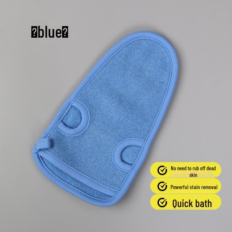 Korean Double-Sided Exfoliating Bath Towel for Women - No-Mud, Strong Stain Removal, and Foaming Finger-Tip Design