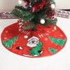 1pc-Christmas Tree Skirt Red Christmas Tree Foot Cover Santa Claus Snowflake Christmas Tree Carpet Base Mat 2025 Decorations