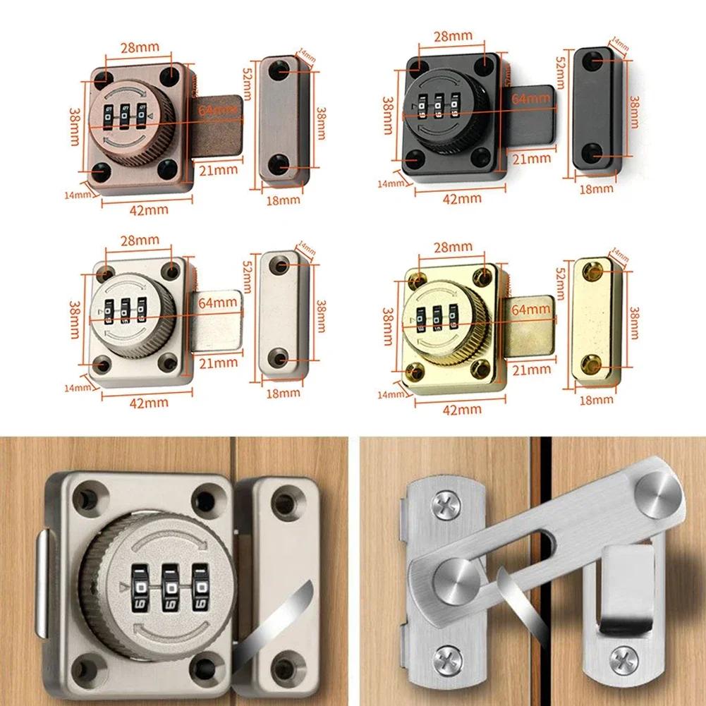 3 Digit Combination Password Door Lock Cam Code Lock Zinc Alloy For Mailbox Cabinet Door Hardware Sliding Bolt Lock
