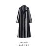 Kaslead New Women Clothes Western Style Fashion Simple Temperament Black and White Stripe Woolen Coat