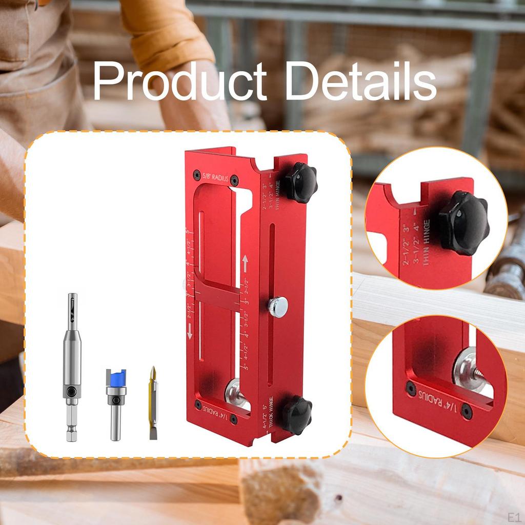 Door Hinge Template Kit Practical Easy Installation Lock for DIY &