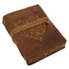 Heart Embossed Leather Journal Vintage Antique Deckle Edge Paper Sketchbook Gift