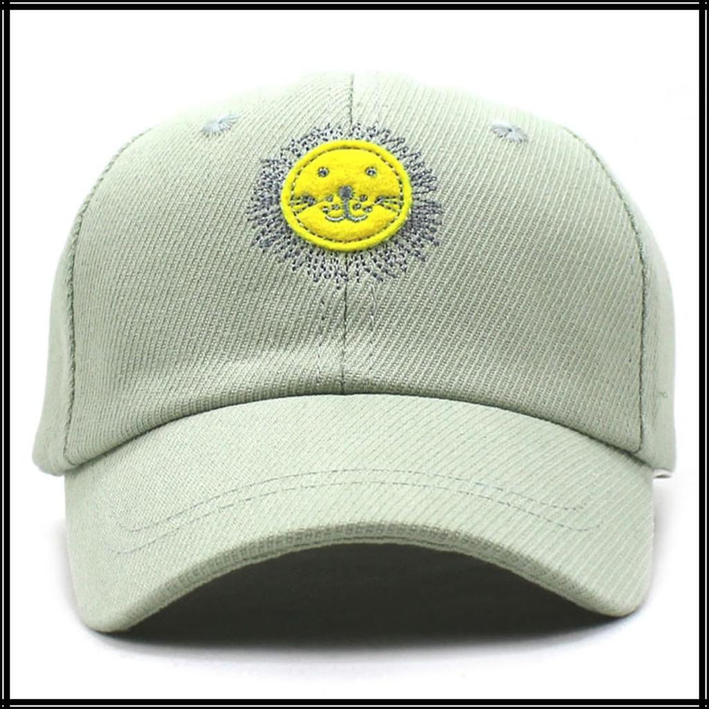 Hat Cap Cute Lion Kids Casual Heat Stroke Prevention Kids Boys Men CZ298 [White Fang] (Green)