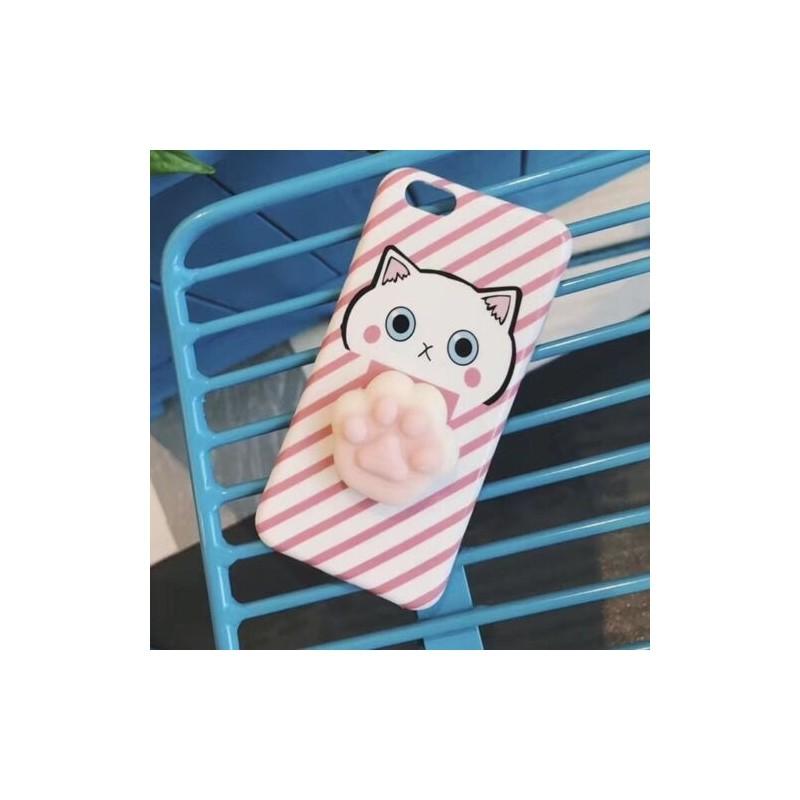 Zachte 3D Squishy Siliconen Kat Panda TPU Telefoonhoesje Cover Voor Iphone 6 6s 7 Plus