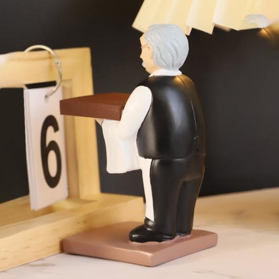 Old Butler Uhrenständer, Schmuckgeschäft, Uhrendisplayhalter, Simulationsmodell eines älteren Mannes, glatte Oberfläche, Uhrenorganizer, Home-Office-Desktop-Ornament