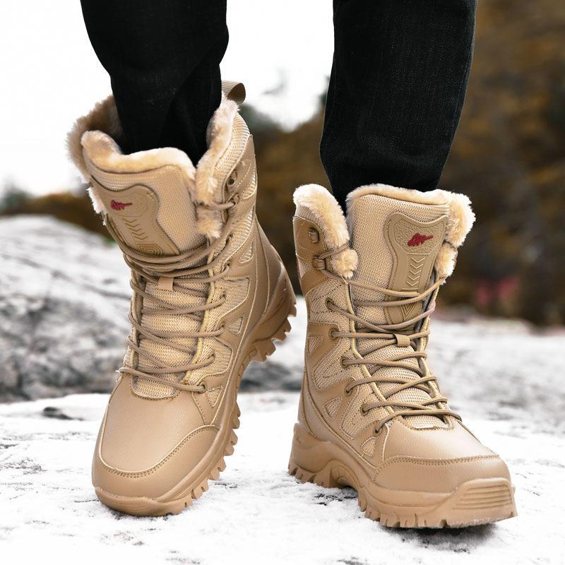 Winter New Fashion Outdoor Hiking Boots Platform Snow Boots Velvet High-top Casual Shoes Sports Shoes