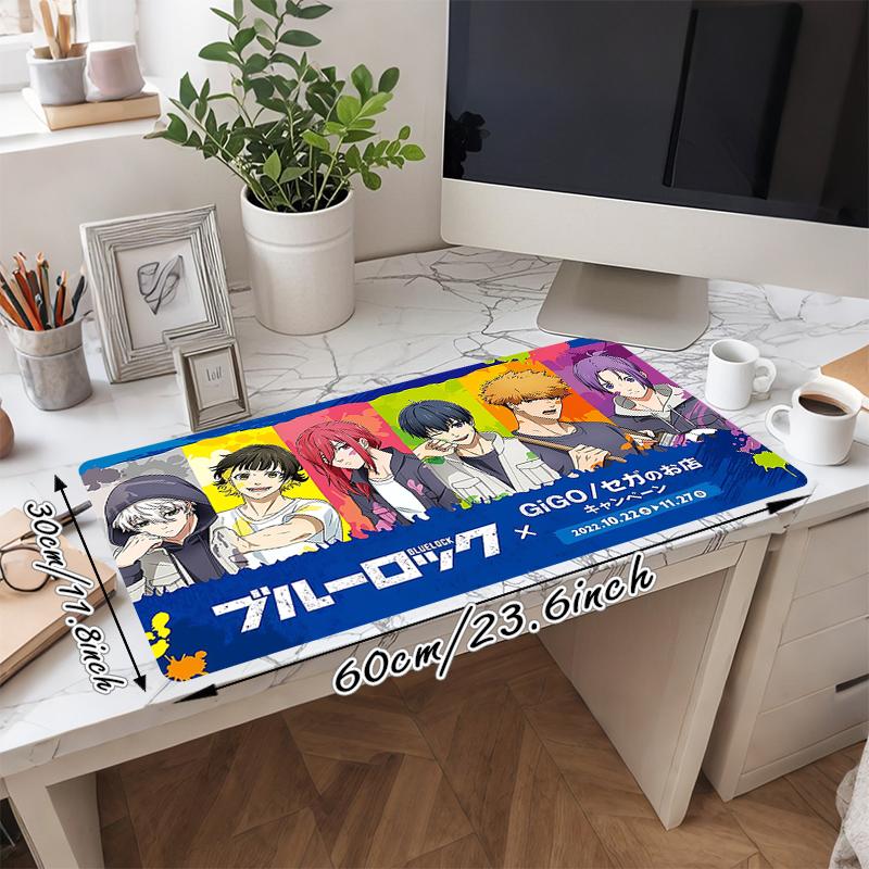 1Pc Colorful Anime Characters Gaming Mouse Pad Keyboard Desk Mat Non-slip Rubber Lock Edge Waterproof Computer Mousepad for Office Home Decor S1421