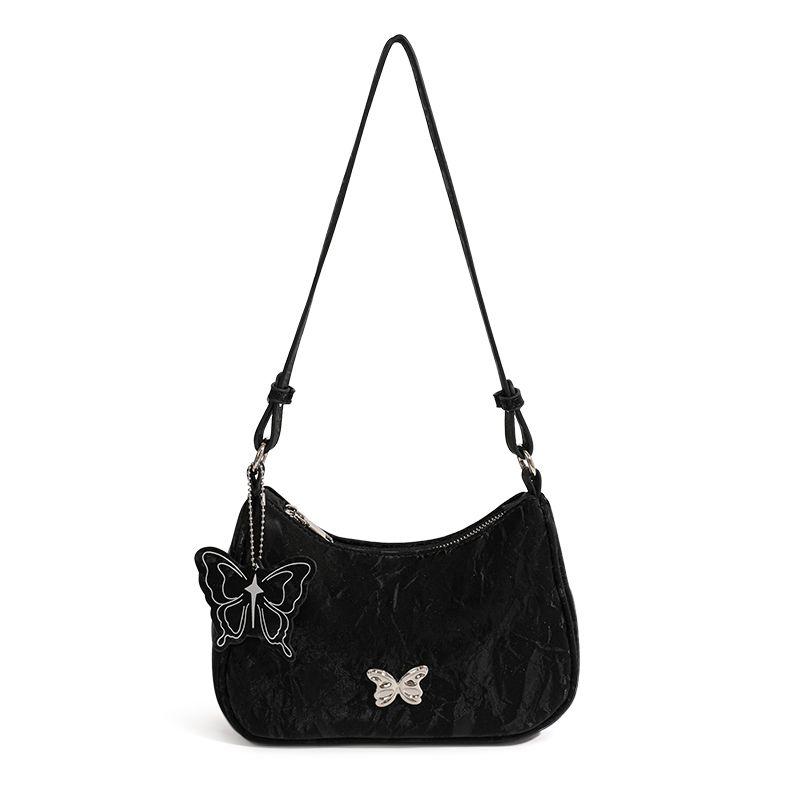

Cfeikshi Special-Interest Design Butterfly Casual Underarm Bag Black
