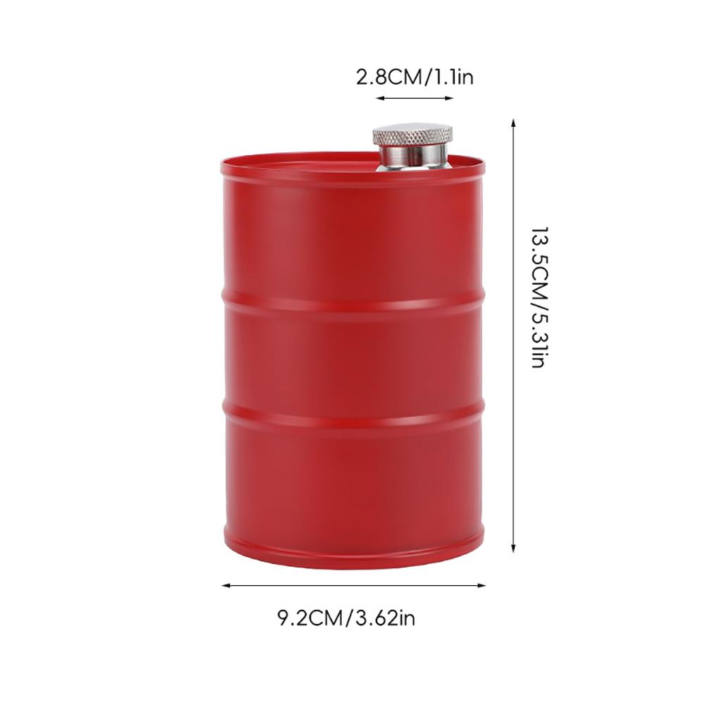 25oz 304 Stainless Steel Drum Hip Flask for Water Bottle Drums Whisky Portable Outdoor Men Gift