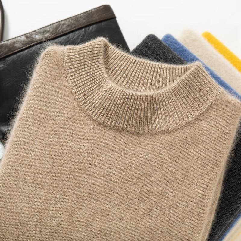 Fanzhen Men's 100% Pure Cashmere Turtleneck Sweater