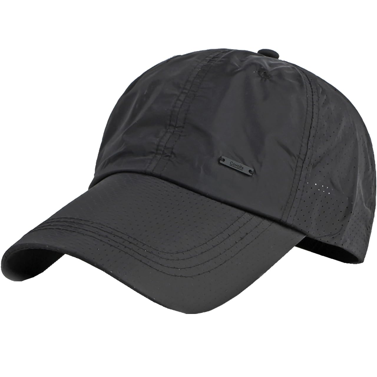 

Baseball CA852 [White Fang] Hat, Cap, Mesh, Logo, Brim, Cap, Stylish, Unisex, Cool, Men s (Black) чорний