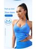 Dfyne Stoßfester Neckholder-Sport-BH mit Brustpolster - High-Intensity-Yoga-Camisole für Damen