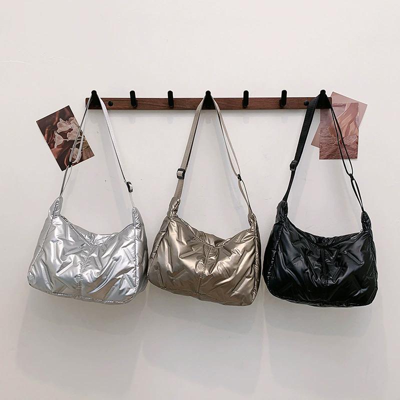 Bag Space Dumpling Underarm Yogodlns Cotton Tote Bag Large Capacity Shoulder Crossbody Bag Lightweight Womens Nylon Handbag