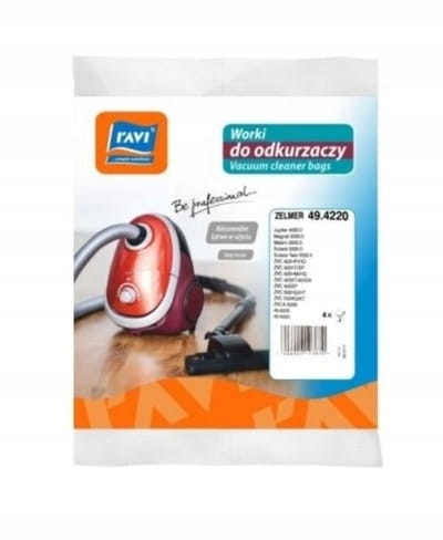 Non-woven Vacuum Cleaner Bags, 4 Pieces, Zelmer 494220