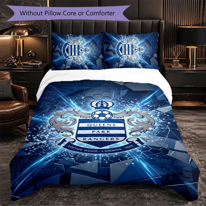 Queens Park Rangers Football Set Biancheria da Letto 3 Pezzi Morbido Copripiumino con Federe Set Decorazione Camera da Letto per la Casa
