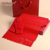Shanghai Story 100% Wool Scarf and Gloves Gift Set