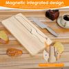 1Set Bread Knife and Cutting Board Set Multipurpose Bread Slicing Tools Embedded Bread Knife for Homemade Breads Kitchen Gadgets