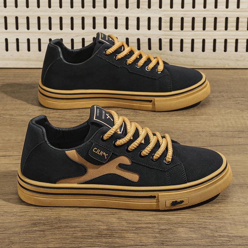 Men's Vulcanized Shoes Classic Low-top Canvas Shoes Breathable Canvas Casual Shoe Fashion Skateboard Shoes Lace Up Men Sneakers