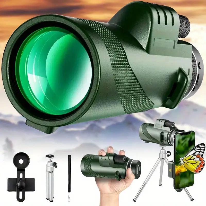 20x50 HD Dual-Use Monocular Telescope for Day/Night Outdoor Photography