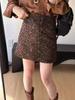 Nouvelle Jupe Midi Bodycon à Imprimé Léopard Taille Haute pour Femmes 2025 de Style Mini Rétro Trapèze