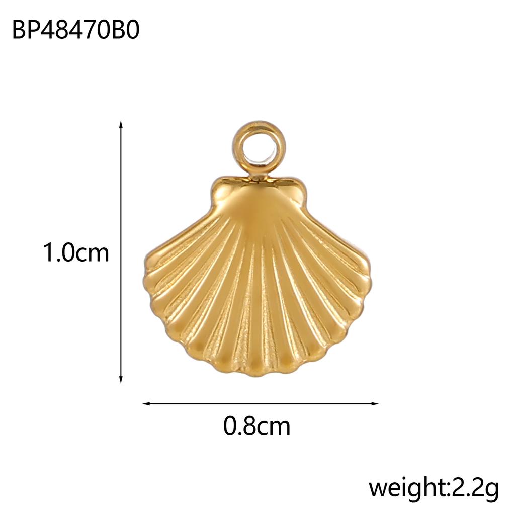 CARLIDANA Fashion Gold Plated Stainless Steel Sea Shell Cross Charms For Jewelry Making Necklace Pendant DIY Accessories