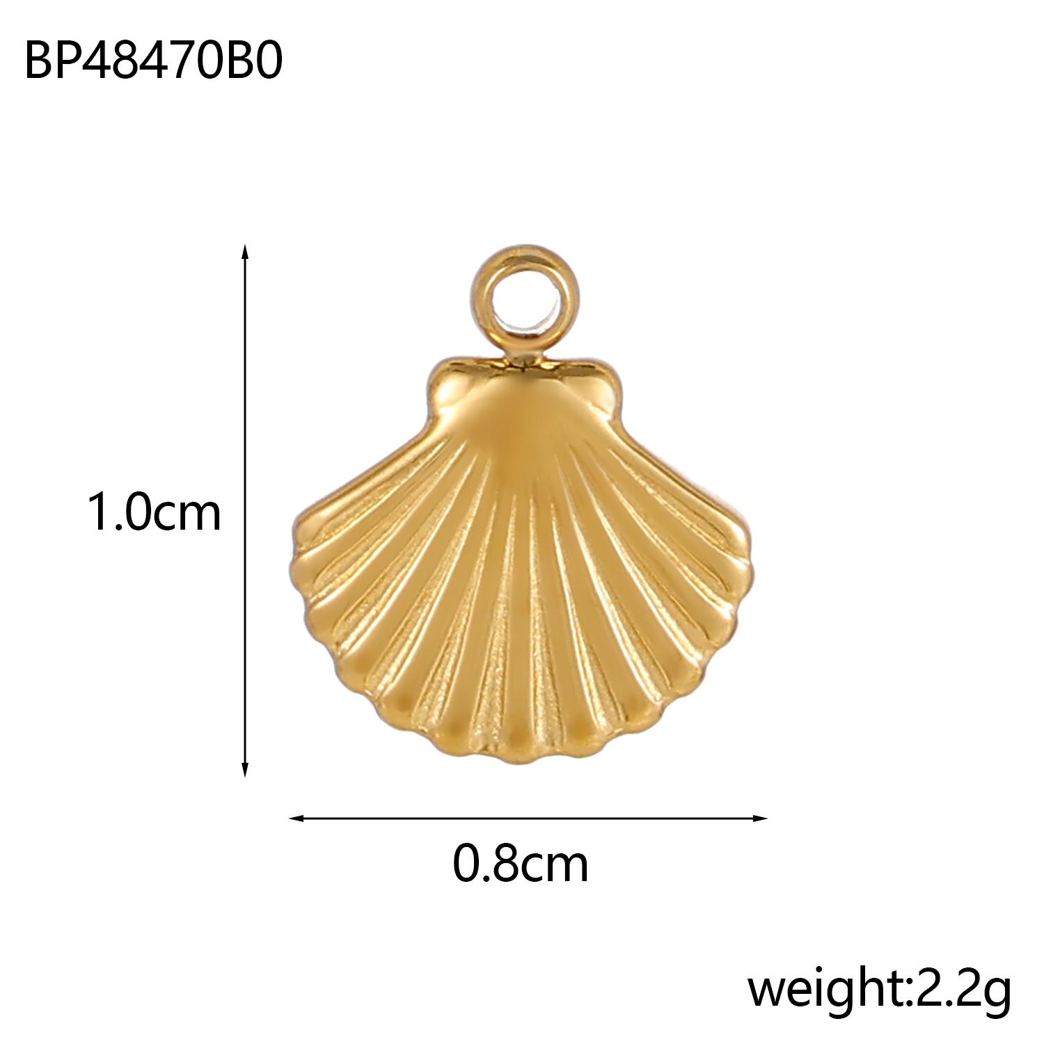 

CARLIDANA Fashion Gold Plated Stainless Steel Sea Shell Cross Charms For Jewelry Making Necklace Pendant DIY Accessories