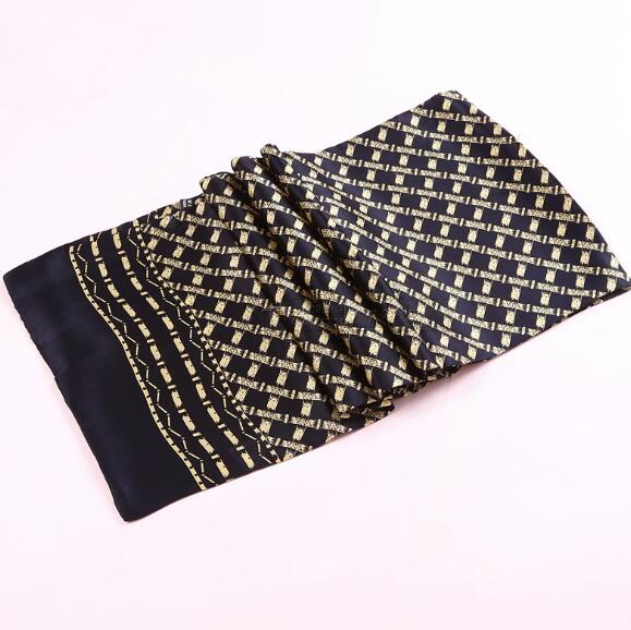 100% Natural Silk Double Layer Cravat Men's Silk Printed Long Scarf Premium Gift for Men 28x160cm