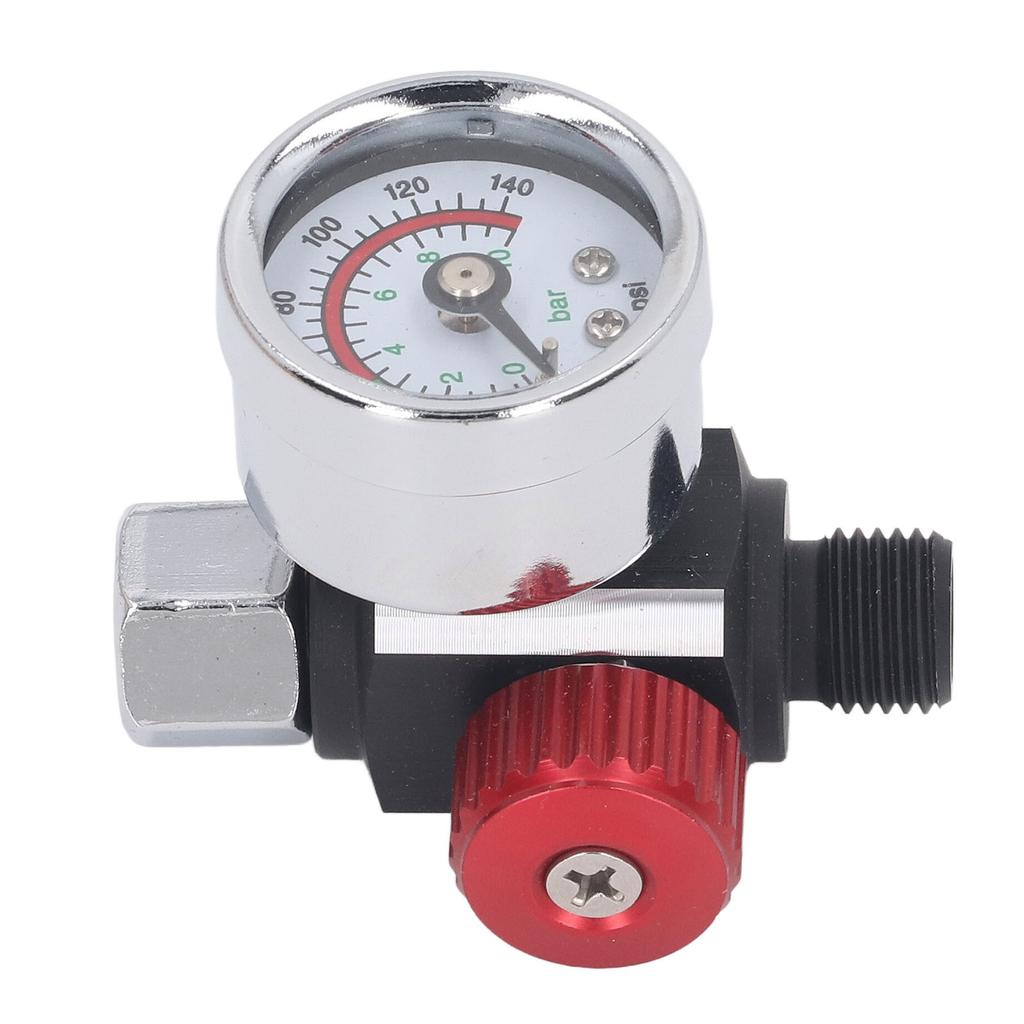 Spray Gun Air Pressure Regulator Aluminum Alloy High Accuracy Adjustment Air Adjusting Regulator Valve 1/4in NPT