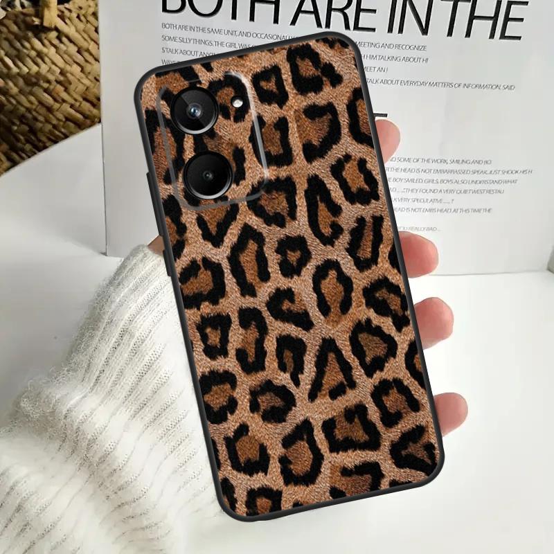 Afrikietiškas leopardo raštas For Realme C75 C55 C71 C53 C67 C61 C33 C63 C51 C65 15 GT7 Pro 10 11 12 13 14 Pro Plus dėklas