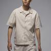 Jordan Essentials Embroidered Logo Retro Casual Single-Breasted Soft Collar Short Sleeve Shirt Men Tops Khaki FN4626-203