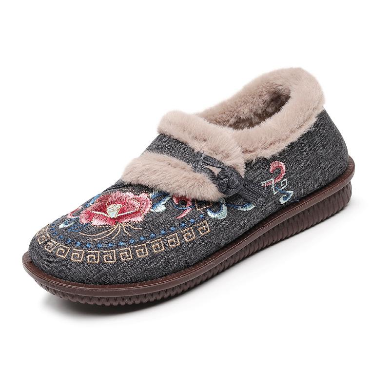 Winter New Women's Cotton Shoes Cloth Shoes Velvet Thickened Warm Shoes