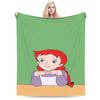 Soft BlanketKids Camping Cartoon manga A-Anne of Green Gables Throw Blanket  Flannel Bedspread For Outdoor Print Sofa Bed Cover