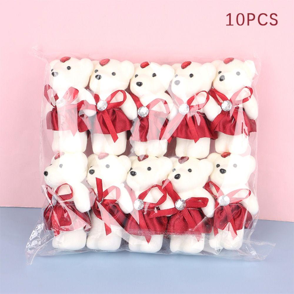 10pcs/set Foam Bear Bear Plush Foam Toys Plush Doll Cartoon Bouquet Doll  Kids/Children Toys
