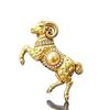 Exquisite Goat Brooches Pins For Women Unisex Vintage Relief Design Goat New Year Party Office Animal Brooch Pin Gifts