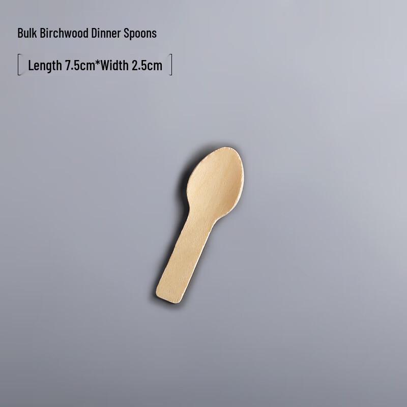 Wai Ho Disposable Wooden Ice Cream Spoons