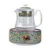Floral Enamel Electric Tea Stove & Health Pot Set